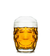 Glass of beer isolated on white background 