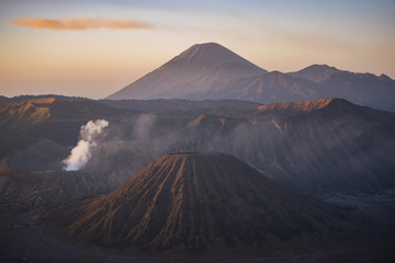 Fototapeta na wymiar Sunrise at Mount Bromo volcano East Java, Indonesia.