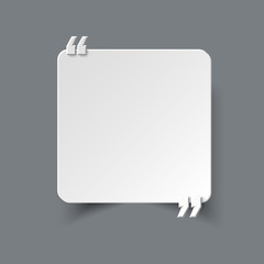 Quote form on paper speech bubbles