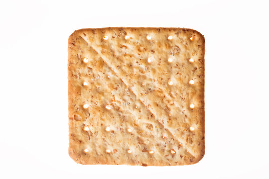 Whole wheat flour cracker or buscuit isolated