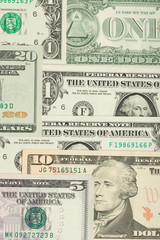 USA dollar money banknotes background