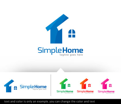 Simple Home Logo Template Vector Design 