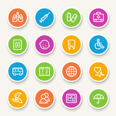 Medicine web icons set