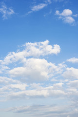 Nice blue sky with cloud background.