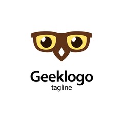 geek and nerd logo character