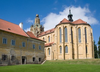 Naklejka premium Baroque cloister Kladruby in western Bohemia, Czech republic. 