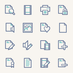 Document web icons set