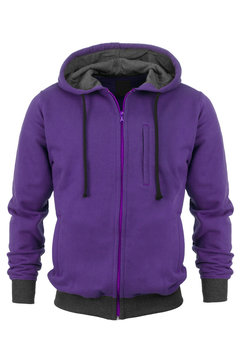 violett hoodie on white background