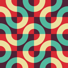 Seamless Wave and Square Pattern