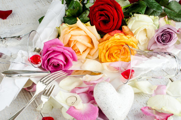 Romantic place setting for lovers :)