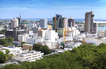Obraz premium Observation deck in the Fort Adelaide on the Port-Louis- capital of Mauritius ..