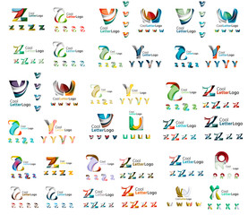Mega set of letter logos