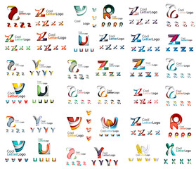 Mega set of letter logos