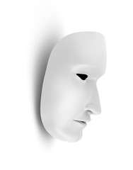 White mask, theater concept