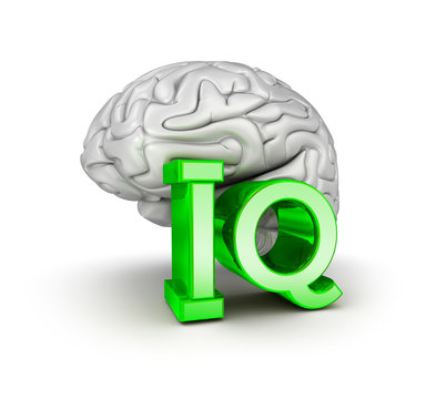 Iq Test And Brain, 3d Concept