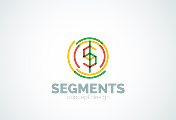 Vector outline minimal abstract geometric logo