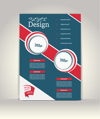 Flyer, brochure or magazine cover template