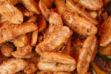 Golden Brown Fried Bananas - Thai Snack