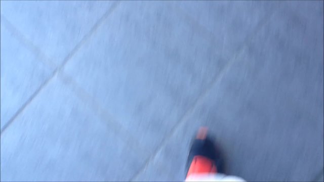 Walking, steps from above