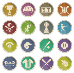 Fototapeta premium Baseball simply icons