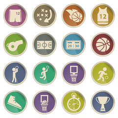 Fototapeta premium Basketball simply icons