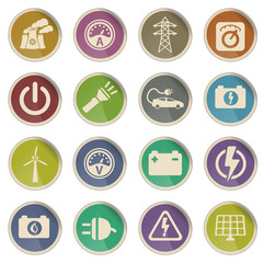 Electricity simply icons