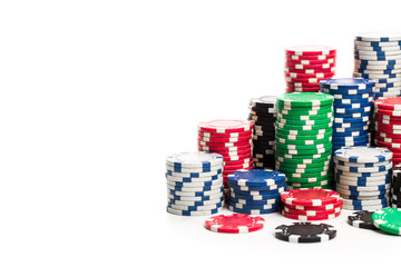 Poker chips isolated