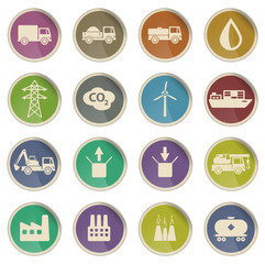 Fototapeta premium Industrial simply icons