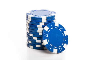 Poker chips isolated