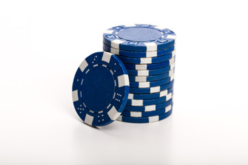 Poker chips isolated