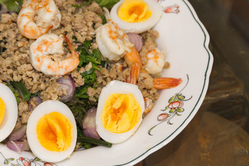 Spicy Shrimp with egg