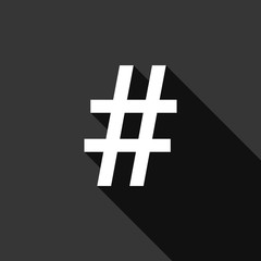 Obraz premium Hashtag sign, vector icon