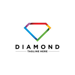 Elegant Modern Diamond Boutique Icon Logo