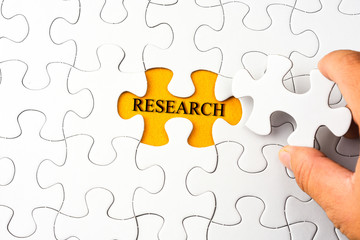 Puzzle with word RESEARCH