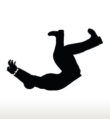 Fototapeta na wymiar silhouette of businessman falling