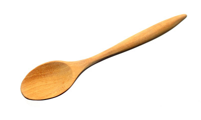 Wooden Spoon isolated on white background