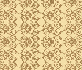Classic vintage acanthus floral ornament pattern. Vector