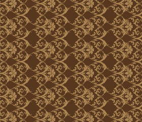 Classic vintage acanthus floral ornament pattern. Vector