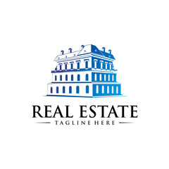 Real estate icon logo classic silhouette