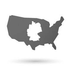 isolated USA vector map icon with  a map of Germany