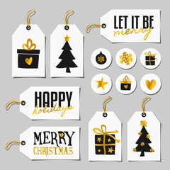 Fototapeta premium Christmas Gift Tags Set