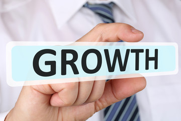 Businessman business concept with growth growing success success