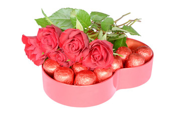 Roses and candies to holiday