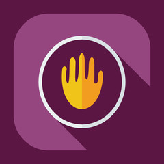 Obraz premium Flat modern design with shadow icons warning 