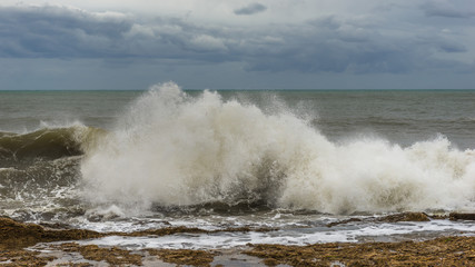Fototapeta premium Storm on the Mediterranean Sea. Spain. 
