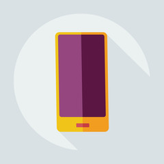 Flat modern design with shadow icons mobile phone