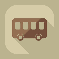 Flat modern design with shadow icon bus
