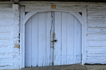 A view of a old wooden door