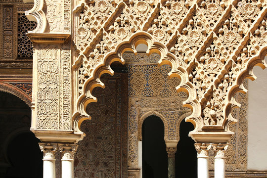 Alcazar de S&eacute;ville (Espagne) - Patio de las Doncellas
