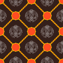 Seamless background with Celtic art and ethnic ornaments for your design
